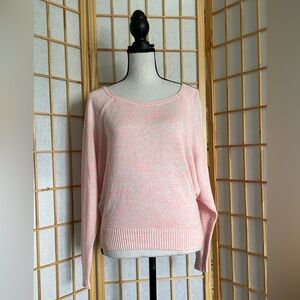 American Eagle Outfitters Light Pink Dolman Cropped 
Scoop Neck Sweater - Small